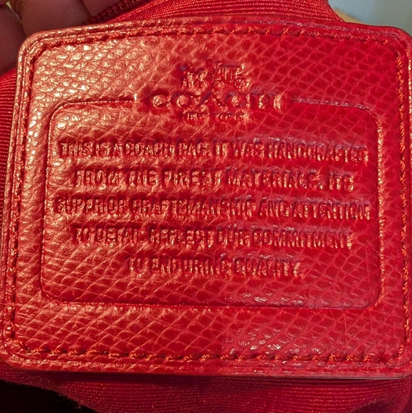 Coach Zip Top Tote in Red - Picture 2 of 16